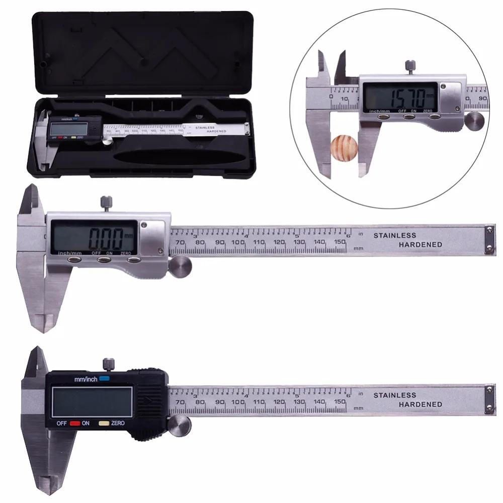 

High Quality 0-150mm Measuring Tool Stainless Steel Caliper Digital Vernier Caliper Gauge Micrometer Paquimetro #279309