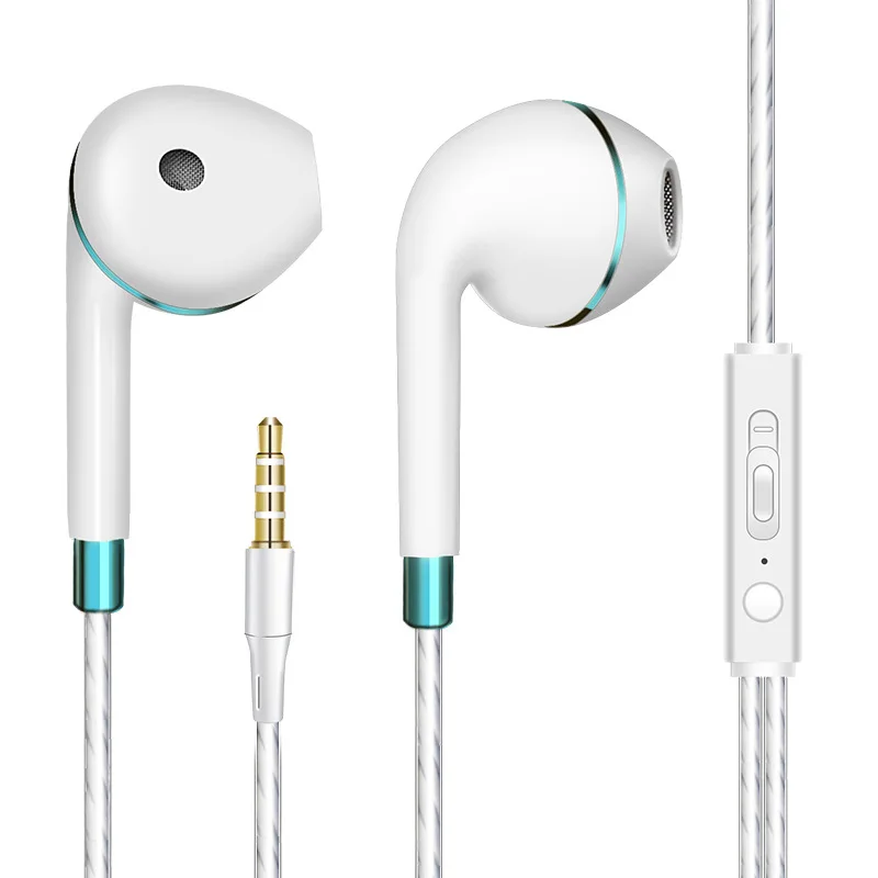 

New Subwoofer Stereo Bass Universal Earphone With Microphone Mic Wired 3.5mm For iphone Samsung Huawei Xiaomi Mp3 Headset iphone