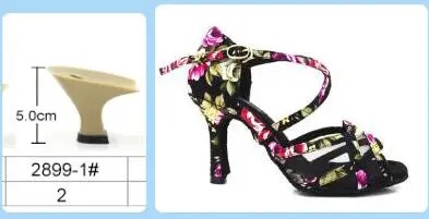 АТ Танцы Латинской Танцы обувь; обувь для женщин и девушек с цветочным узором туфли из сатина 8,3 см 7 см бальные для Латинской сальсы Обувь для танцев для Для женщин NL138 - Цвет: 5cm N.3 Black Color