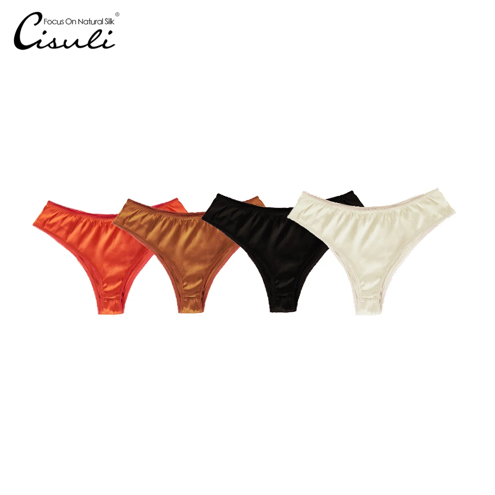 

CISULI G-String Panty Women Silk Panties Silk Stretch Fabric Breathable Comfortable Anti-allergy Natural Silk
