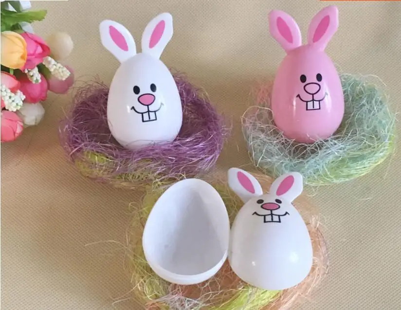 

iWish L 60mm Easter Eggs Open Eggshell Rabbit Egg Toys Load Candy Egg Birthday Gift Festival Decoration Party For Children 1PCS