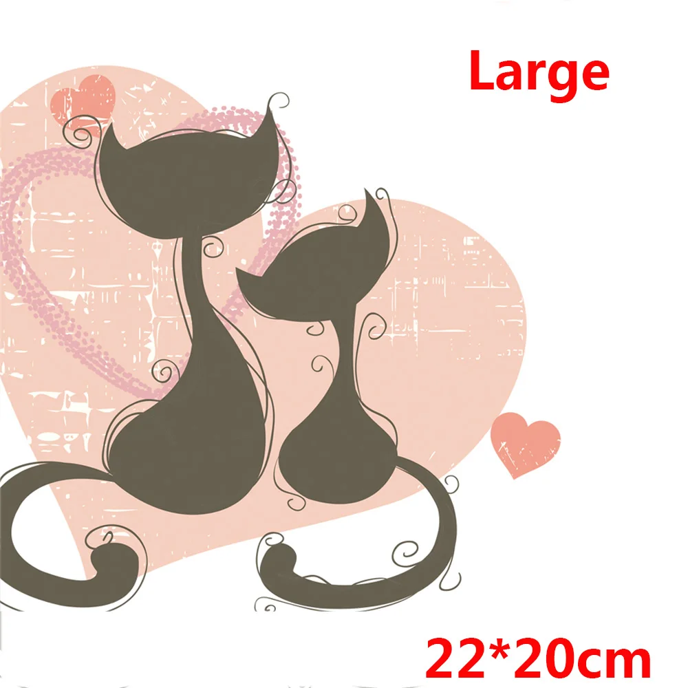 Милые патчи в форме кошки теплопередача железо на патче А-уровень моющаяся одежда наклейки футболка легко печать бытовые утюги - Цвет: 12