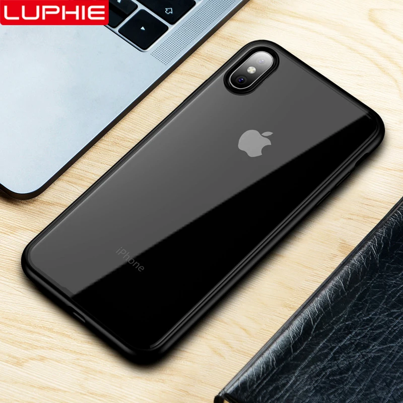 LUPHIE Прозрачный чехол для iPhone X XS Max XR 8 7 Plus противоударный чехол Прозрачный чехол для iPhone 7 8 Plus XS роскошный силиконовый чехол s