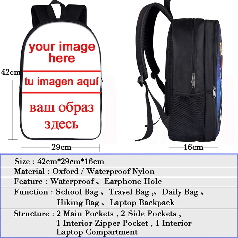 Рюкзак с изображением немецкой овчарки/Хаски/рюкзак с изображением бульдога для подростков, девочек и мальчиков, рюкзак с изображением кота, школьный рюкзак с изображением волка для ноутбука, детская школьная сумка