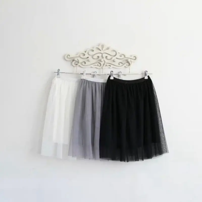 

2017 self-restraint spring and summer high waist gauze underskirt short skirt pleated skirt tulle half slip