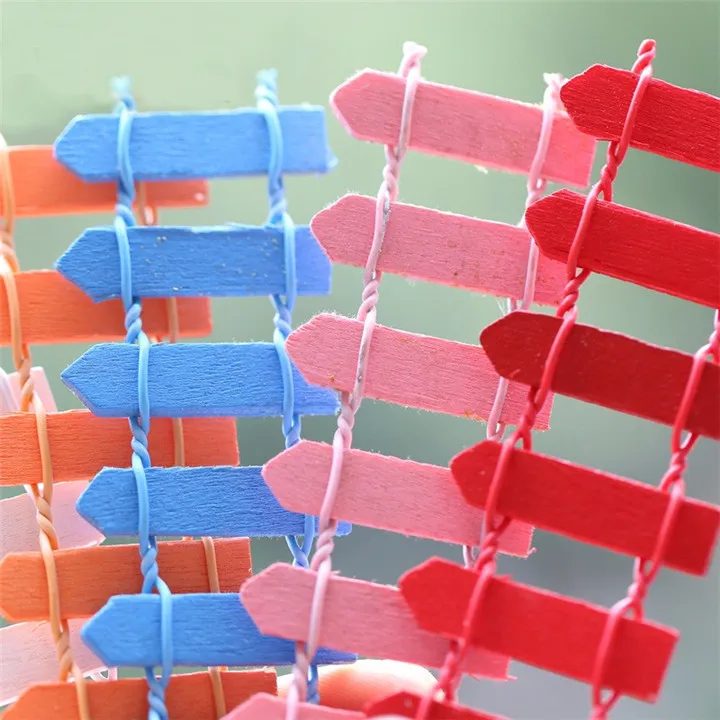 3 1Pcs Micro Landscape Small Wooden Fence DIY Flexible Figurines Miniatures Home Decoration Toy Jewelry Accessories