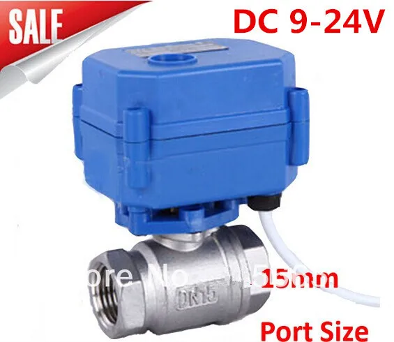 

Motorized Ball Valve 1/2" DN15 DC9-24V , CR03 Wire, Stainless Steel 304 Electric Ball Valve
