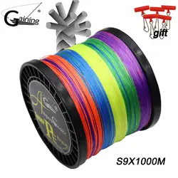 9 стенды плетеная леска 1000 м Multifilament лески для ловли карпа провода для всех Рыбалка 20LB-198LB