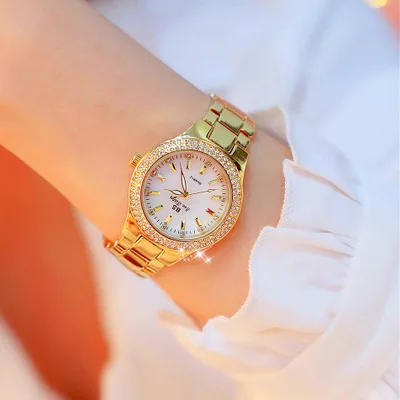 

BS bee sister Luxury Brand Quartz Watch Women Fashion Rose Gold Watches Female Stainless Steel Wristwatches FA1258