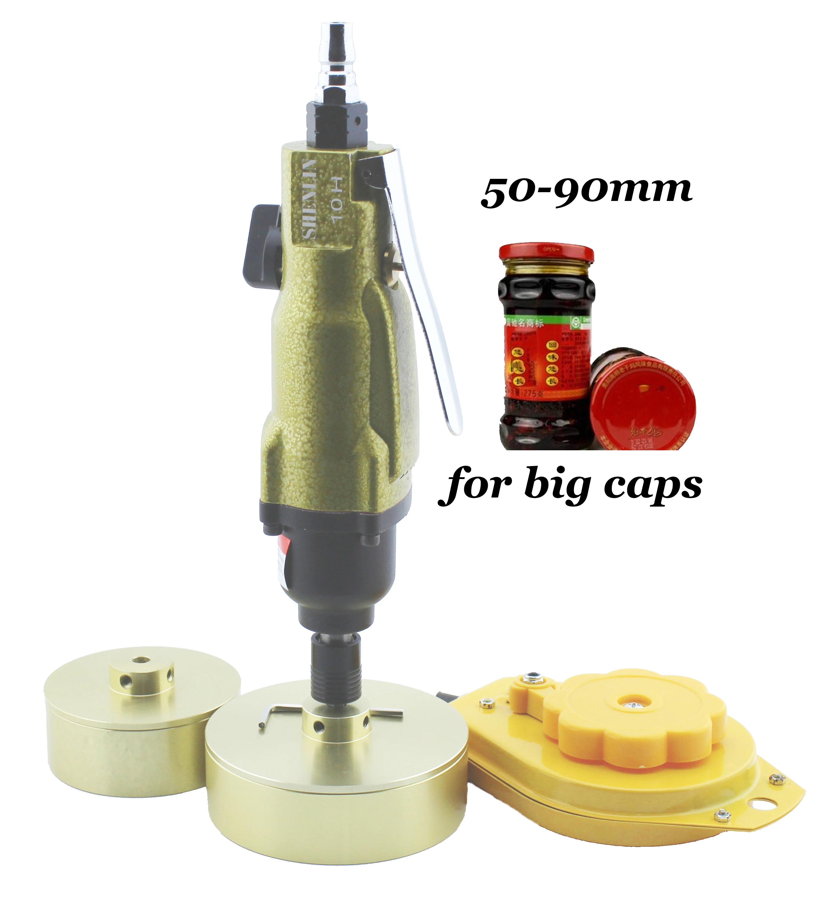 Excellent Pneumatic Big Cap Hand Held Bottle Capping Tool Plastic Bottle Capping  50-90mm Cap Screw Capping Machine 64kg/fcm Manual Capper 13 Excellent Pneumatic Big Cap Hand Held Bottle Capping Tool Plastic Bottle Capping  50-90mm Cap Screw Capping Machine 64kg/fcm Manual Capper 13