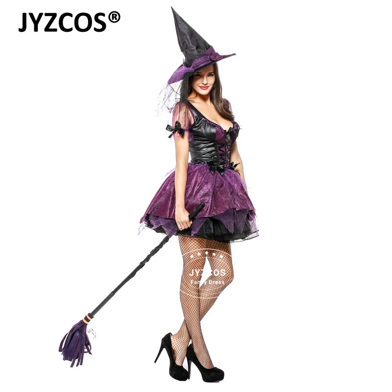 JYZCOS New Lady Purple Witch Costume (6)