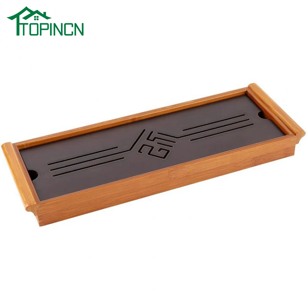 

Tea Table Serving Tray Bamboo Tea Tray Cup Plate Traditional Chinese Style Serving Tray Kung Fu Tea Accessory Tea Serving