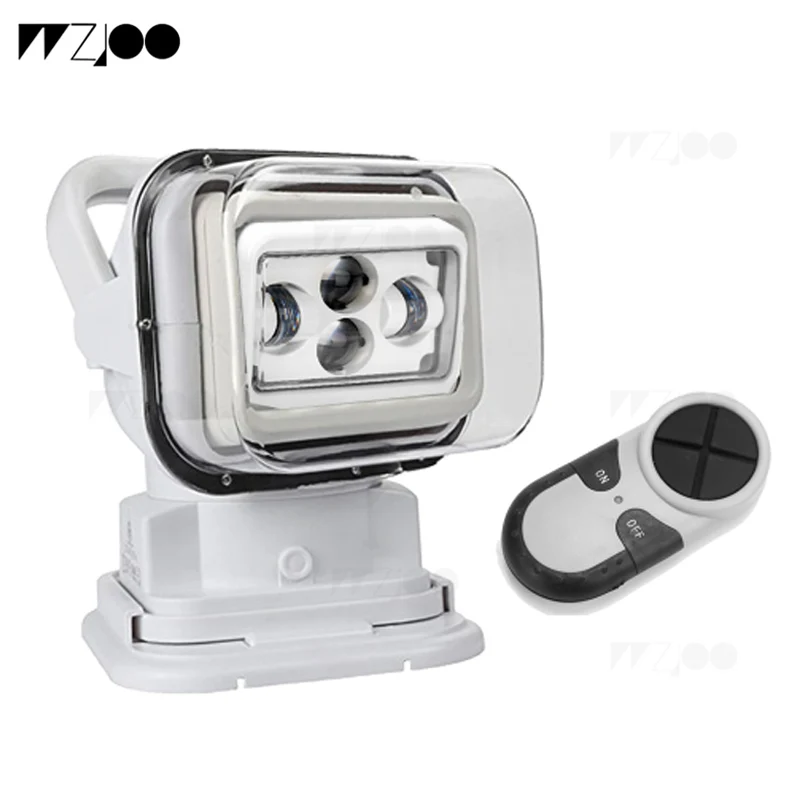 Для 4X4, морской, Отдых на природе, лодка фара 12 v 24 v LED-прожектор 7 дюймов " 60 Вт светодиодный пульт дистанционного управления поисковый фонарь светодиодный Spotlight - Цвет: white B