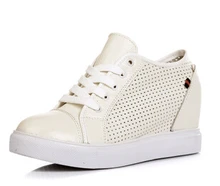 New Ladies Genuine leather Roman Shoes Wedge Heel Lace Up Cut Out Breathable Casual Shoes For Women Fashion Trainer Shoes