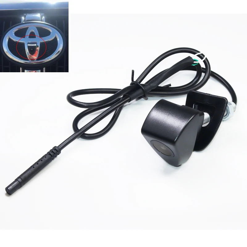 Автомобильная камера переднего вида CCD HD для Toyota Prado Highlander Land camry Corolla RAV4 Prius Yaris VIZI