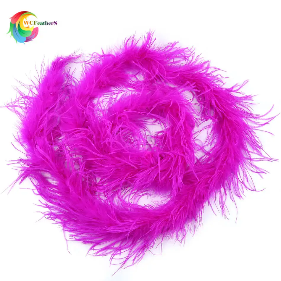 NEW! 2 meters/pc Colorful Ostrich feather boa Wedding/Dance/Apparel Accessories/Decoration feather strip 22Colors for chose - Цвет: color 12