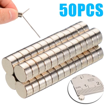 

50pcs 4x2mm Super Strong Powerful N35 Round Disc Rare Earth Fridge Crafts NdFeB Permanet Magnets Mini Small Round Disc