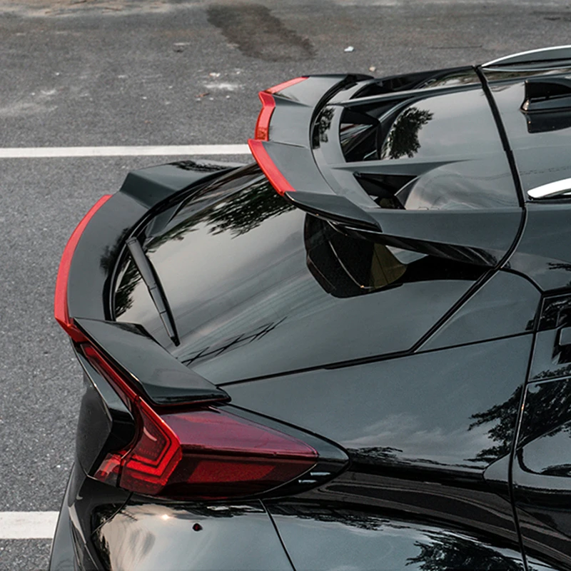 

Rear Spoiler Trunk Lip Wing Cover For Toyota CHR Accessories Car Driving Flow Tail Rear Spoiler For Toyota C-HR 2017 2018 2019