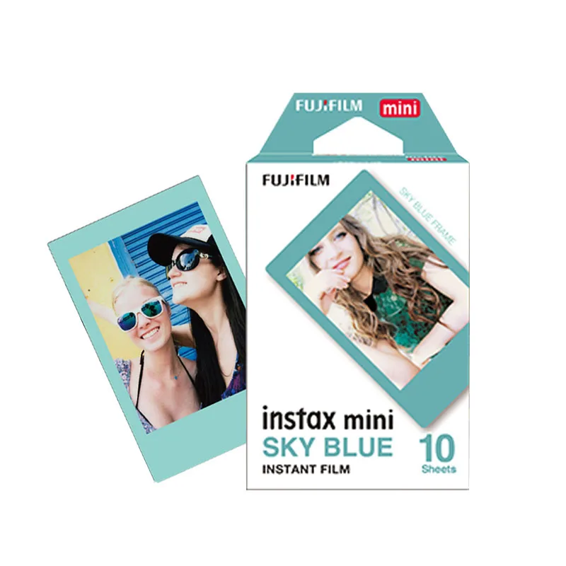 Подлинная Fujifilm Instax Mini 8 9 цветная фотобумага 10 шт. для Fuji 9 8 7s 50 90 25 70 Share SP-2 SP-1 Liplay мгновенная камера - Цвет: Blue