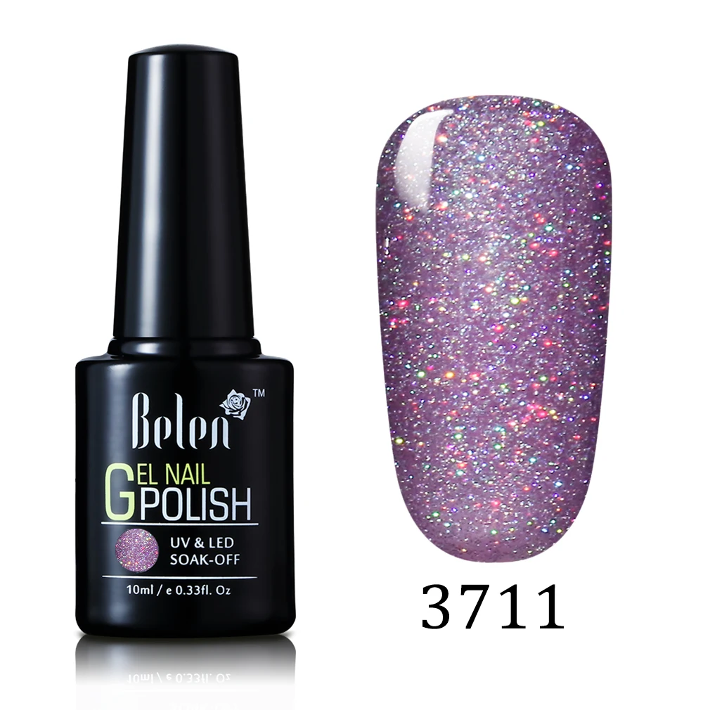 

Belen 10ml Bling Giltter UV Gel Nail Polish UV LED Gellak Hybrid Semi Permanent Need Base Top Coat Shimmer Lucky Varnish Lacquer