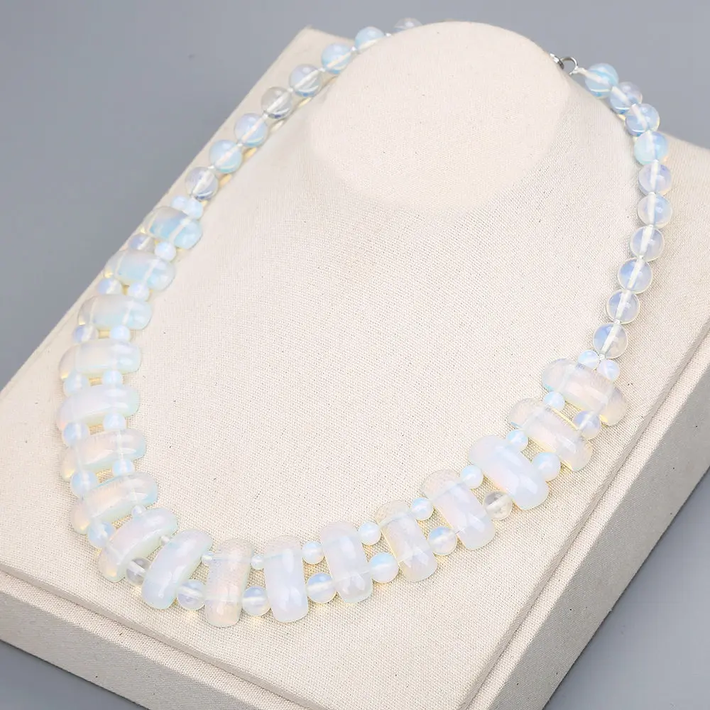 Jade Necklace Women Man Handmade Necklace Natural Stone Beads Casual Romantic White Opal Pendant Choker Crystal Necklace Power цена Jade Necklace Women Man Handmade Necklace Natural Stone Beads Casual Romantic White Opal Pendant Choker Crystal Necklace Power цены онлайн