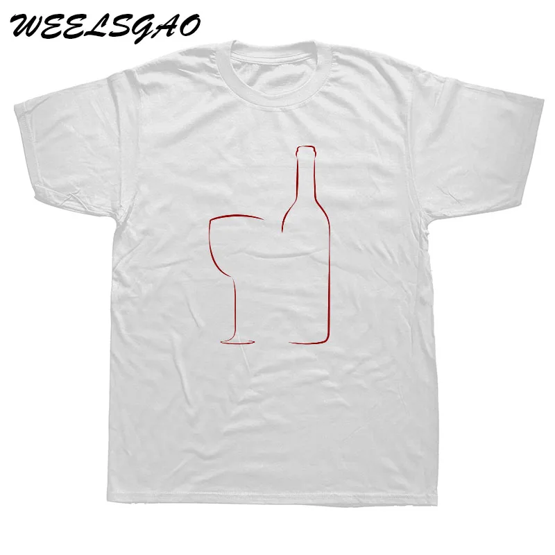 WEELSGAO Summer Wine Glass And Bottle T Shirt Fashion O-neck Short Sleeve Cotton T-Shirt Men Clothing Tops WEELSGAO Summer Wine Glass And Bottle T Shirt Fashion O-neck Short Sleeve Cotton T-Shirt Men Clothing Tops