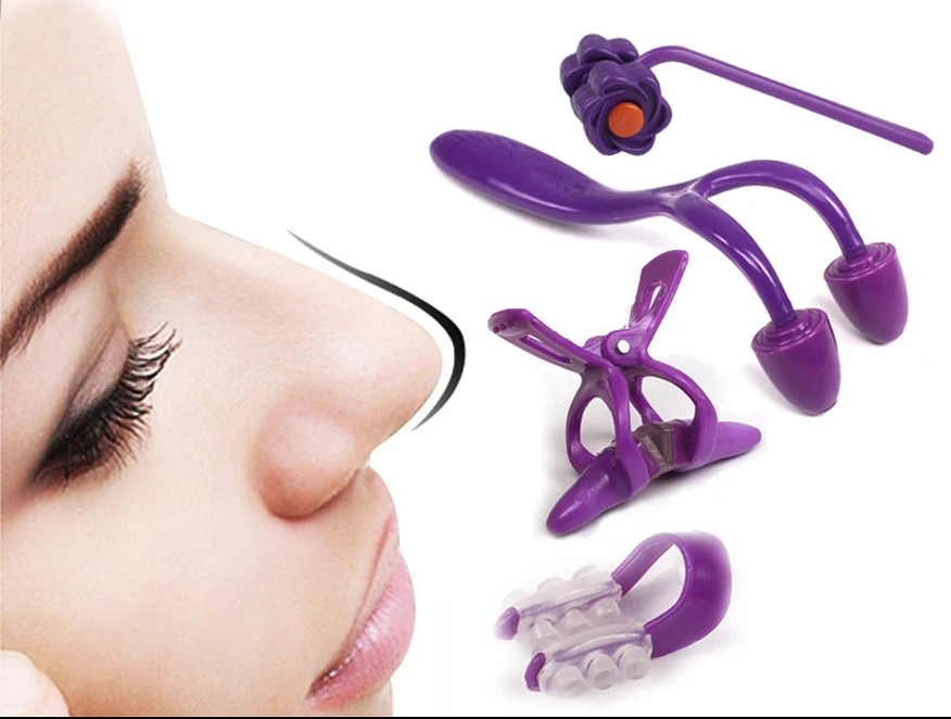 

4Pcs/set Nose Up Clip Bridge Lifting Shaping Shaper Clipper Straightening Beauty Nose Clip Facial Clipper Corrector no box