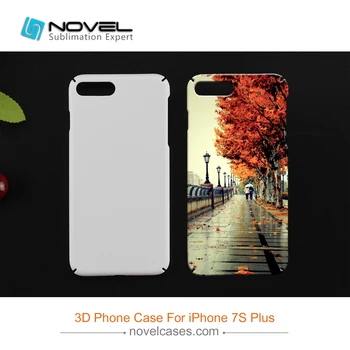 

For iPhone7 Plus Diy 3D Four corners opened white sublimation phone case