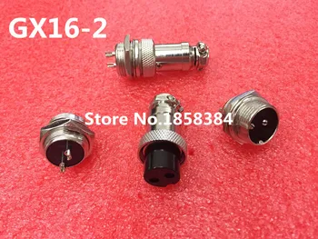 

10pcs=5pair Male & Female Diameter 16mm Wire Panel Connector GX16 2P GX16-2 M16 circular connector Socket Plug