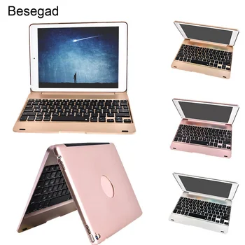 

Besegad Aluminum Bluetooth Wireless Keyboard Keypad Key Board Pad Body Case Cover for Apple iPad Air 2 iPad i Pad Pro 9.7 inch