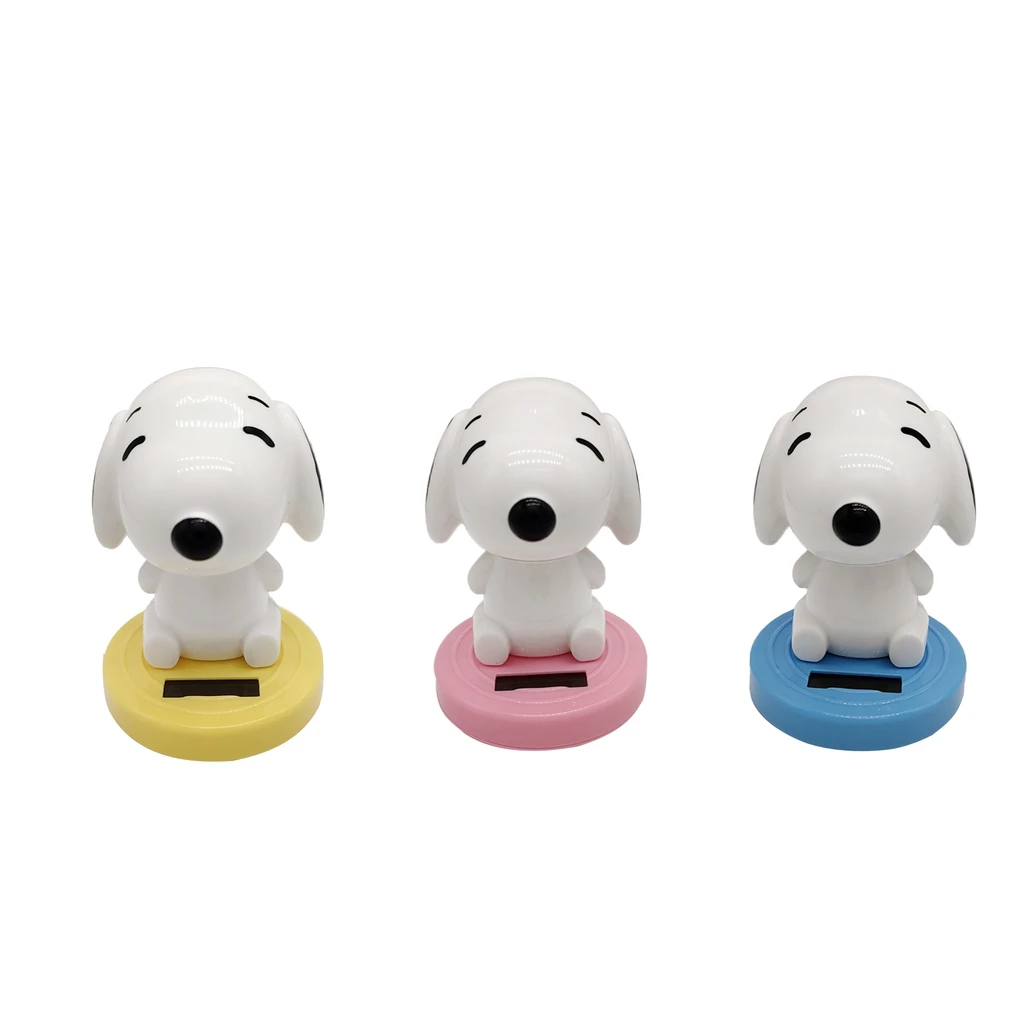 Novelty Solar Powered Nodding Head Dog Doll Bobbling Toy for Office
