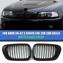 Матовые черные почек Передние решетки для BMW E46 325Ci 330Ci 2 двери купе 1999-2002