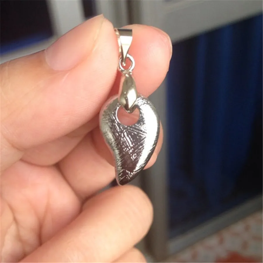 

New Arrival Fashion Pendant Beads Jewelry Just 10 Pieces Charm Genuine Gibeon Meteorite Magatama Dot Bead Pendant For Necklace