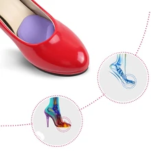 1 пара Женские туфли на высоком каблуке стельки обувь вставьте кремния гель высокий каблук Стельки колодки Уход за ногами носком стопы обувь подушки колодки