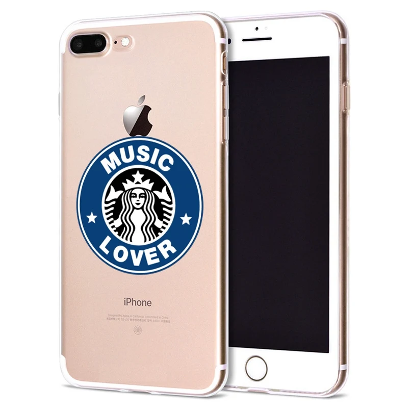 Funda For Apple iPhone 6 6S 7 Plus X 10 Cute Starbuck Soft TPU Cover for iPhone 7 Case Original Coque for iPhone 8 Case B302