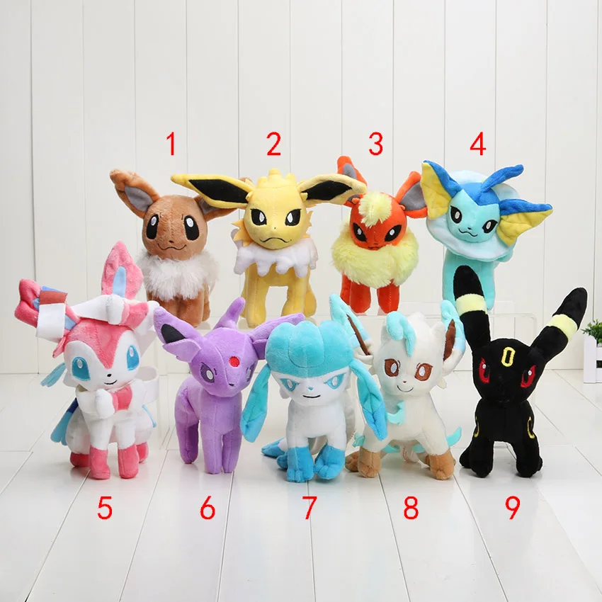 16-20 см аниме плюшевые Eevee Sylveon Espeon flarion Umbreon Glaceon Jolteon Vaporeon Leafeon мягкая игрушка кукла Мягкие плюшевые игрушки