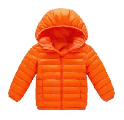 Новое весеннее Детское пальто Осенняя детская куртка Верхняя одежда для мальчиков детские пальто одежда для малышей легкая пуховая хлопковая одежда для девочек - Цвет: orange