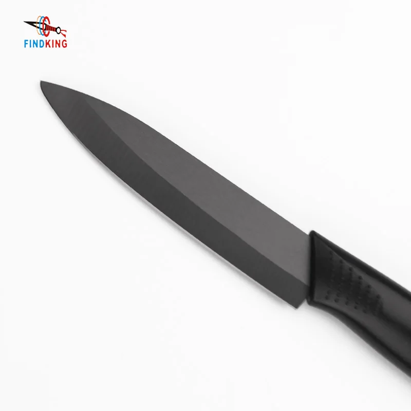 Набор керамических ножей FINDKING из циркония с черным лезвием 3, 4, 5, 6 дюймов+ Овощечистка+ крышки, набор керамических ножей для резки мяса и фруктов