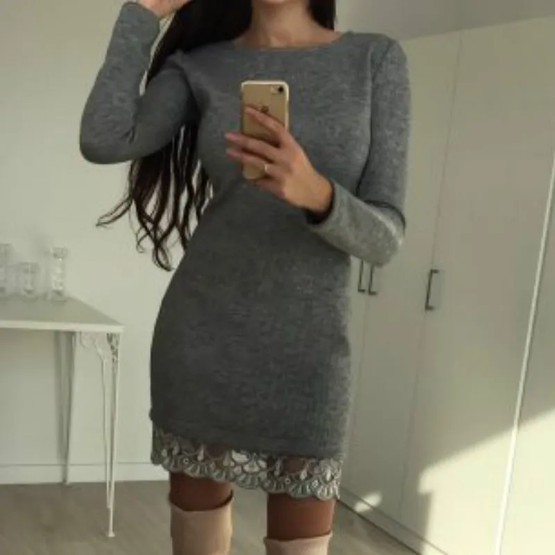 Лоскутное Vestidos плюс размеры женские кружево платья для женщин 2018 Весна