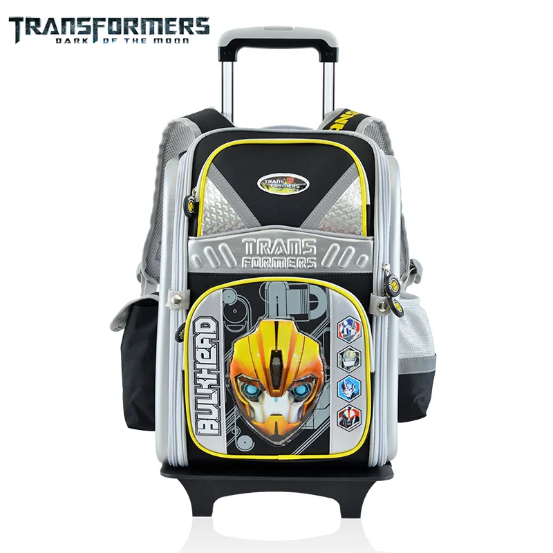 Трансформеры, школьные сумки для мальчиков, рюкзак на колесиках, детские дорожные сумки с непромокаемой крышкой, облегчают нагрузку для детей - Цвет: T270558M-1B