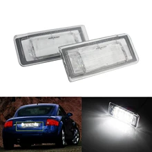 ANGRONG 2 pz Canbus 18 SMD Numero di Licenza LED Luce Targa Lampade Per Audi TT MK1 8N 1999-2006
