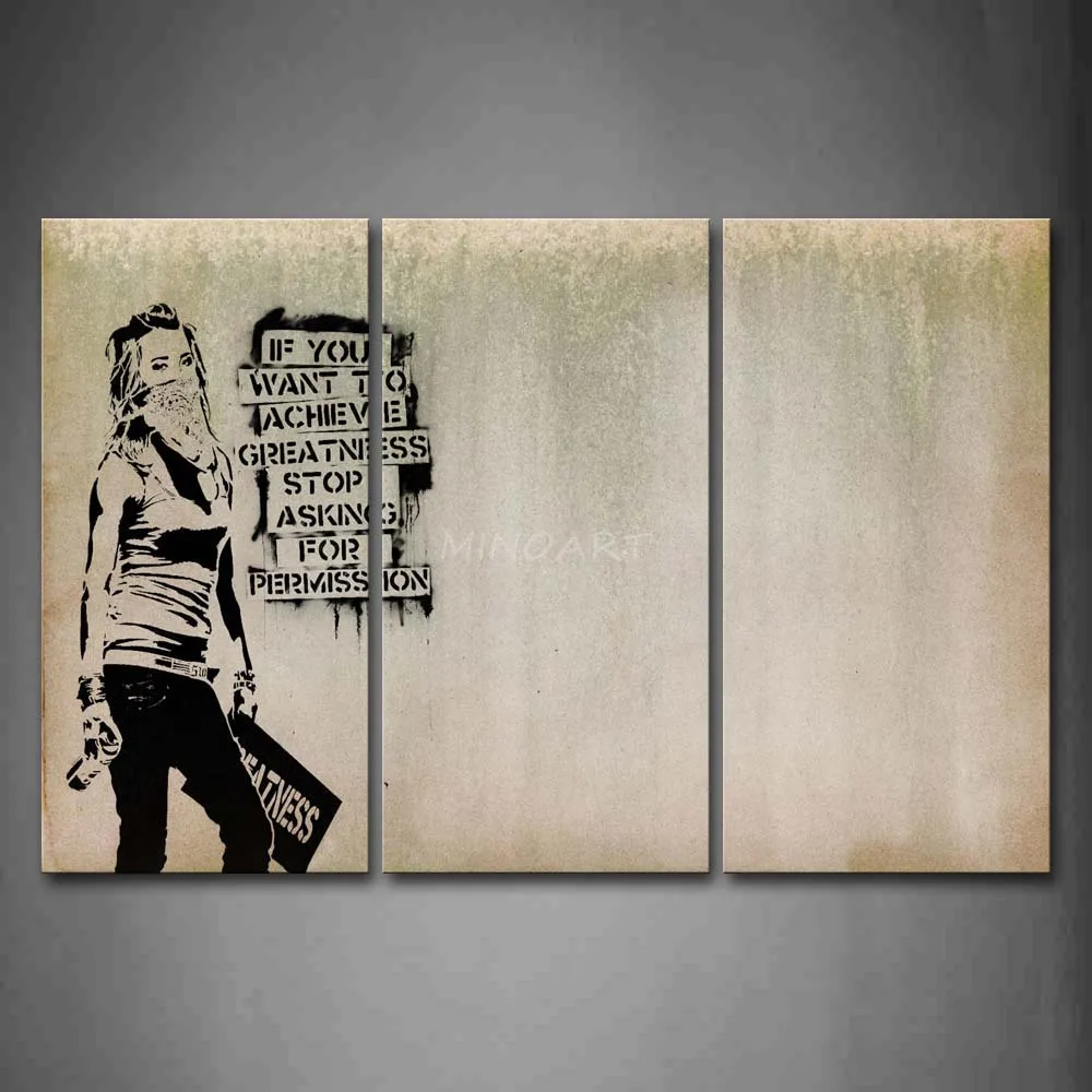 3 Piece Wall Art Painting Cool Looks Arrogant Print On Canvas The Picture People 4 Pictures Oil Prints For Home Decor - Painting & Calligraphy - AliExpress