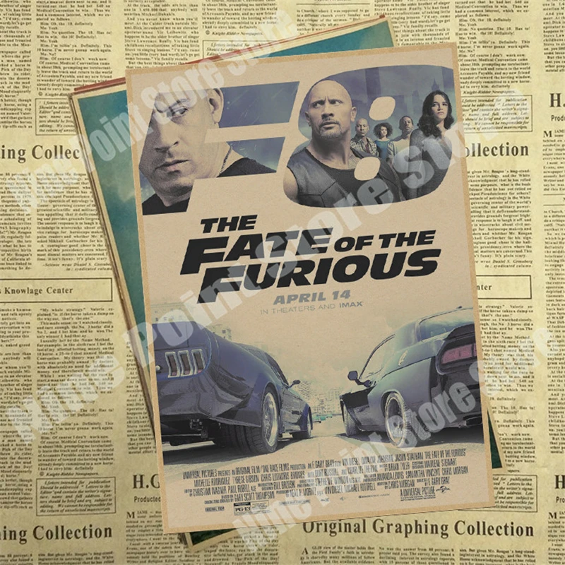 The Fate of the Furious 8 2017 последний фильм Декор для дома Крафт Фильм плакат рисунок