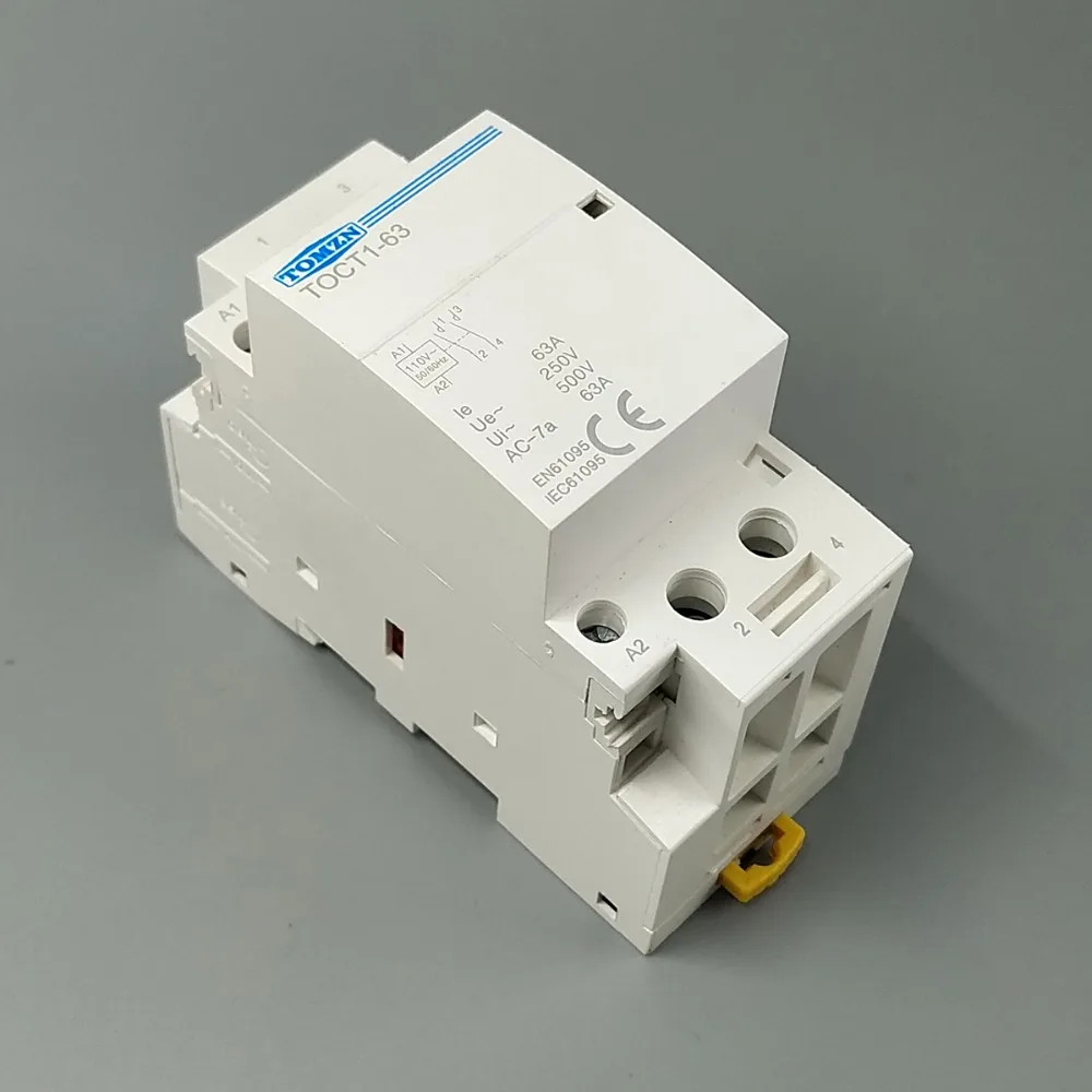 TOCT1 Американская классификация проводов 2р 63A 110V катушки 50/60HZ Din rail бытовой ac Контактор В соответствии с стандартом 2NO 1NC 1NO