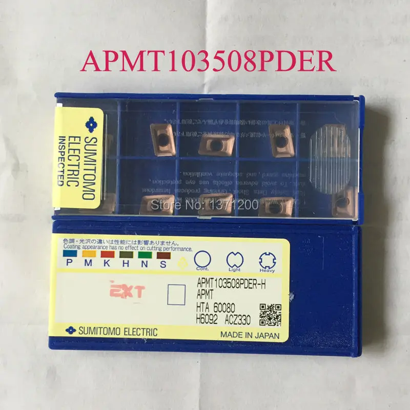 

For CNC Machine for Grooving Holder MGEHR & MGIVR SUMITOMO APMT103508PDER-H ACZ330 Carbide Insert NEW 10pcs/lot