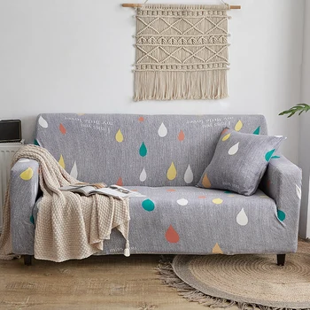 

Elastic Spandex Sofa Cover Tight Wrap All-inclusive Couch Covers for Living Room Sectional Sofa Cover Loveseat 1PC