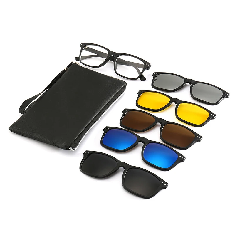 Классические поляризованные солнцезащитные очки для мужчин и женщин Магнитные солнцезащитные очки для мужские очки пластиковая рамка для ночного вождения Gafas De Sol