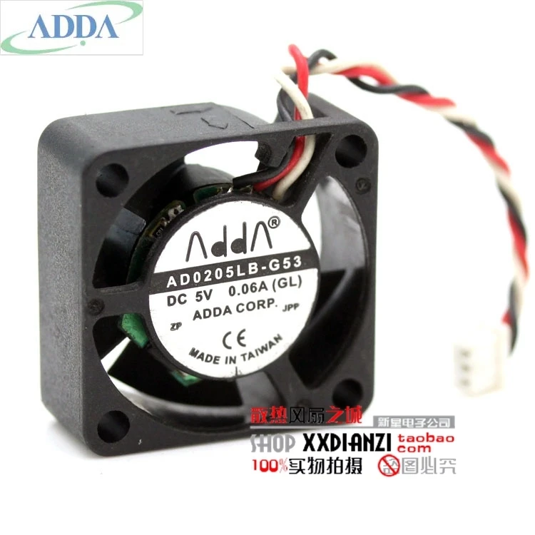 ADDA AD0205LB G53 2510 5V 0.06A super quiet three line projector fanin