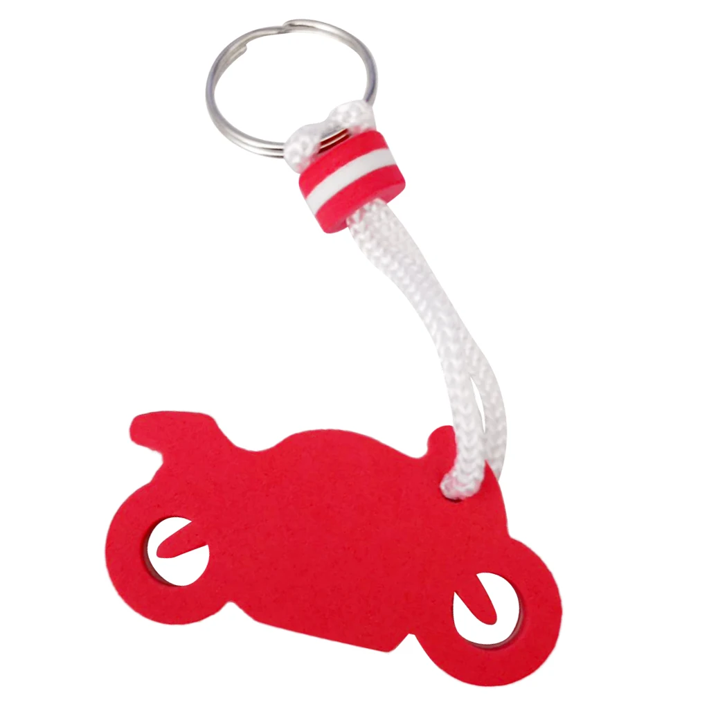 MagiDeal EVA Floating Motorcycle Shape Keyring Keychain Key Holder for Sailing Marine Boating Kayak Yacht Water Sports 