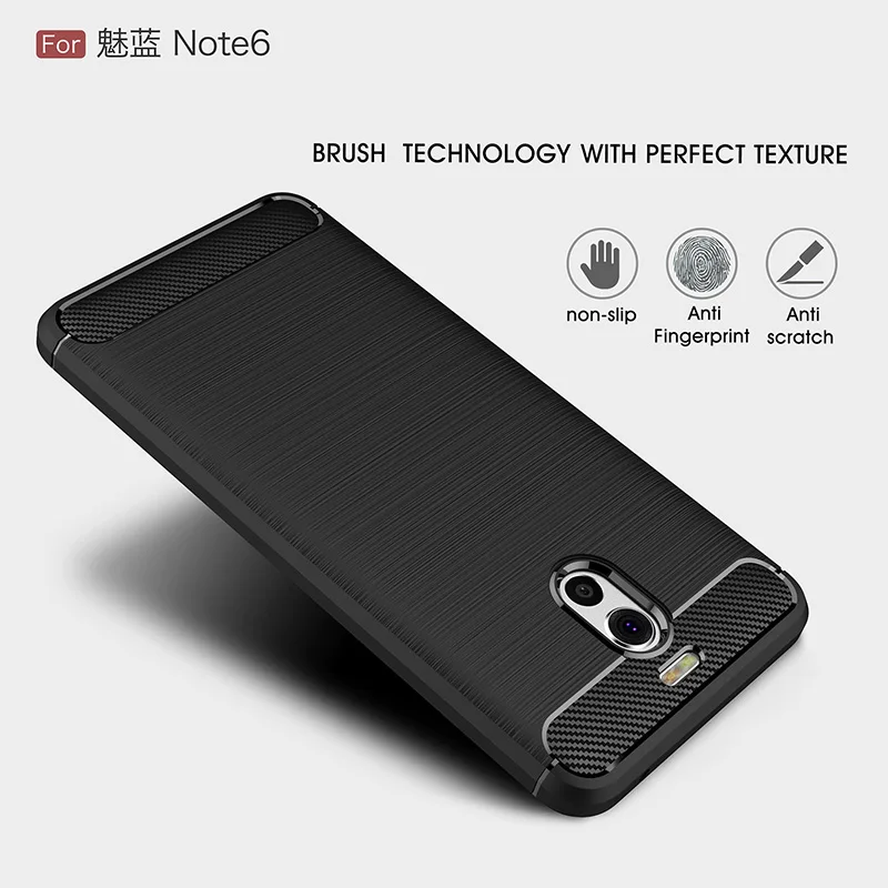 carbon fiber silicone case meizu M6 Note (2)